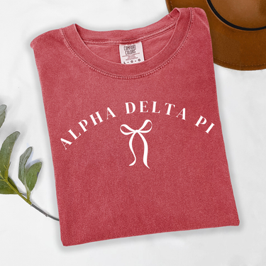 Alpha Delta Pi White Bow T-Shirt