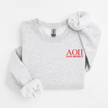 Alpha Omicron Pi Cardinal Letters Sweater