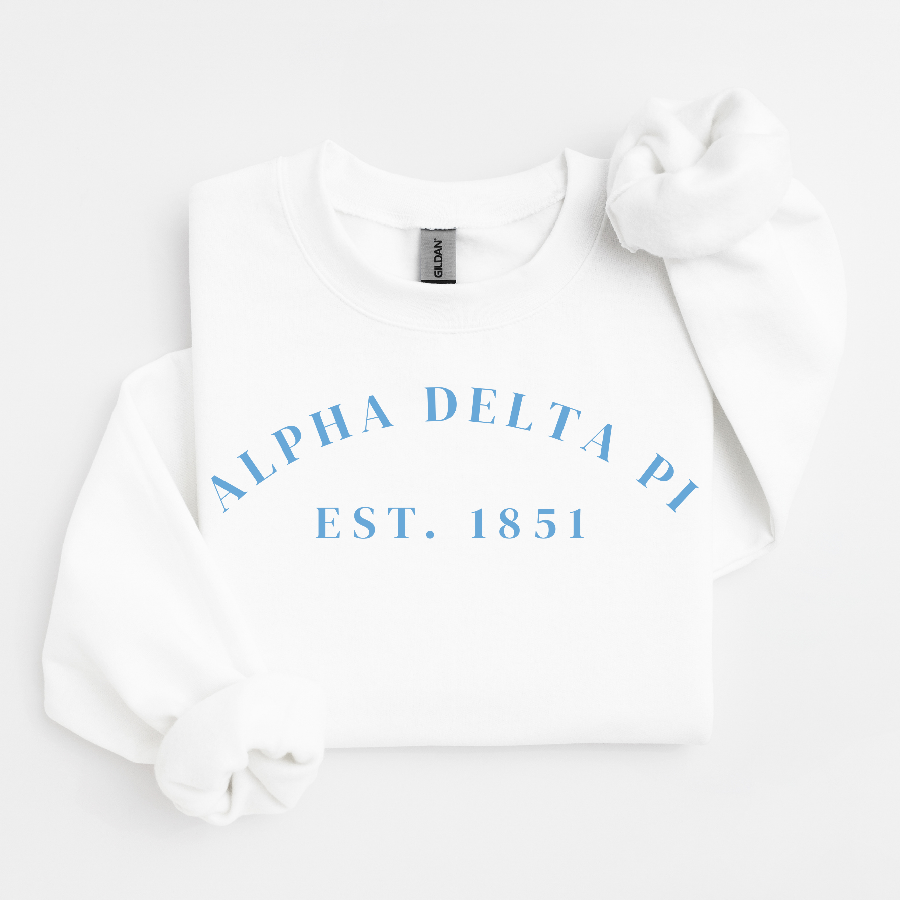 Alpha Delta Pi Est 1851 Blue Letters Sweater