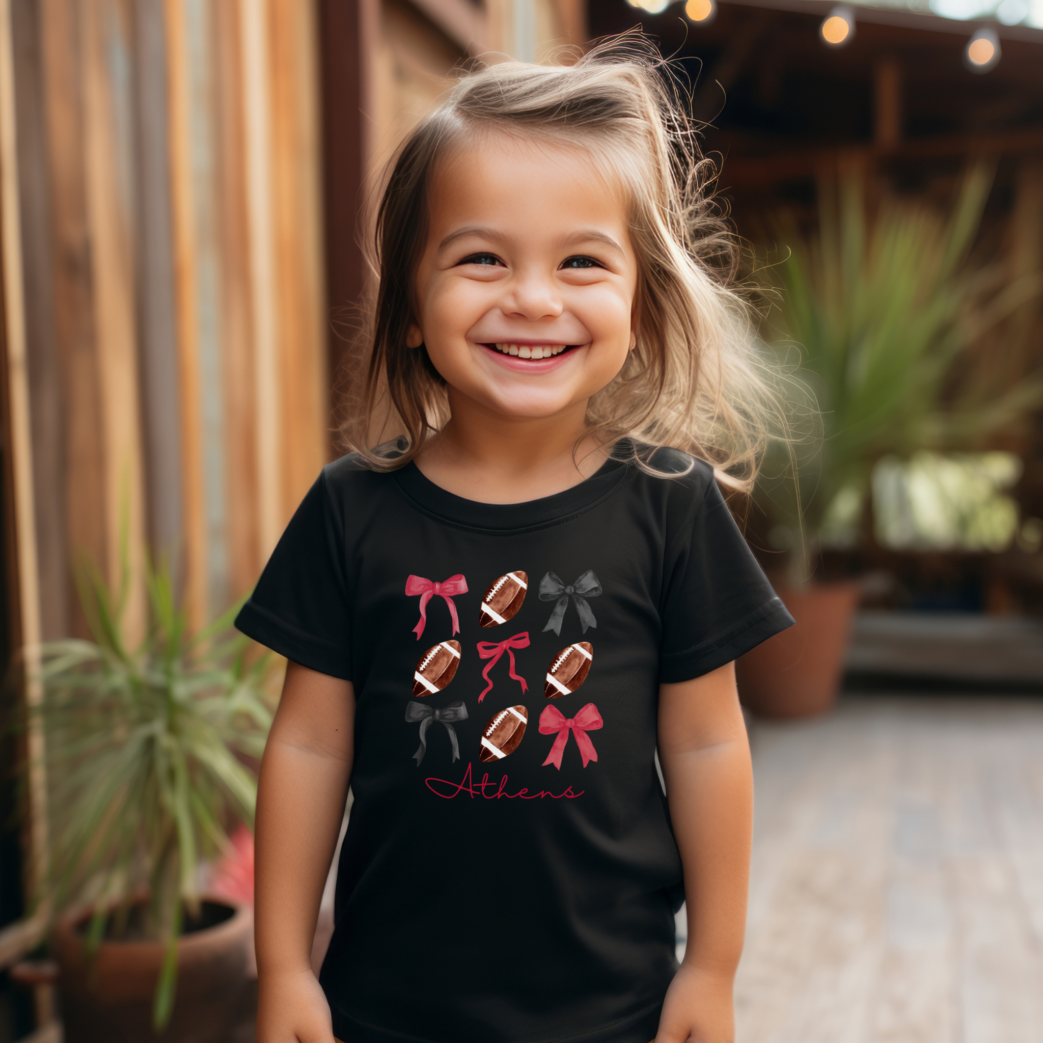 Coquette Georgia Football Toddler T-Shirt