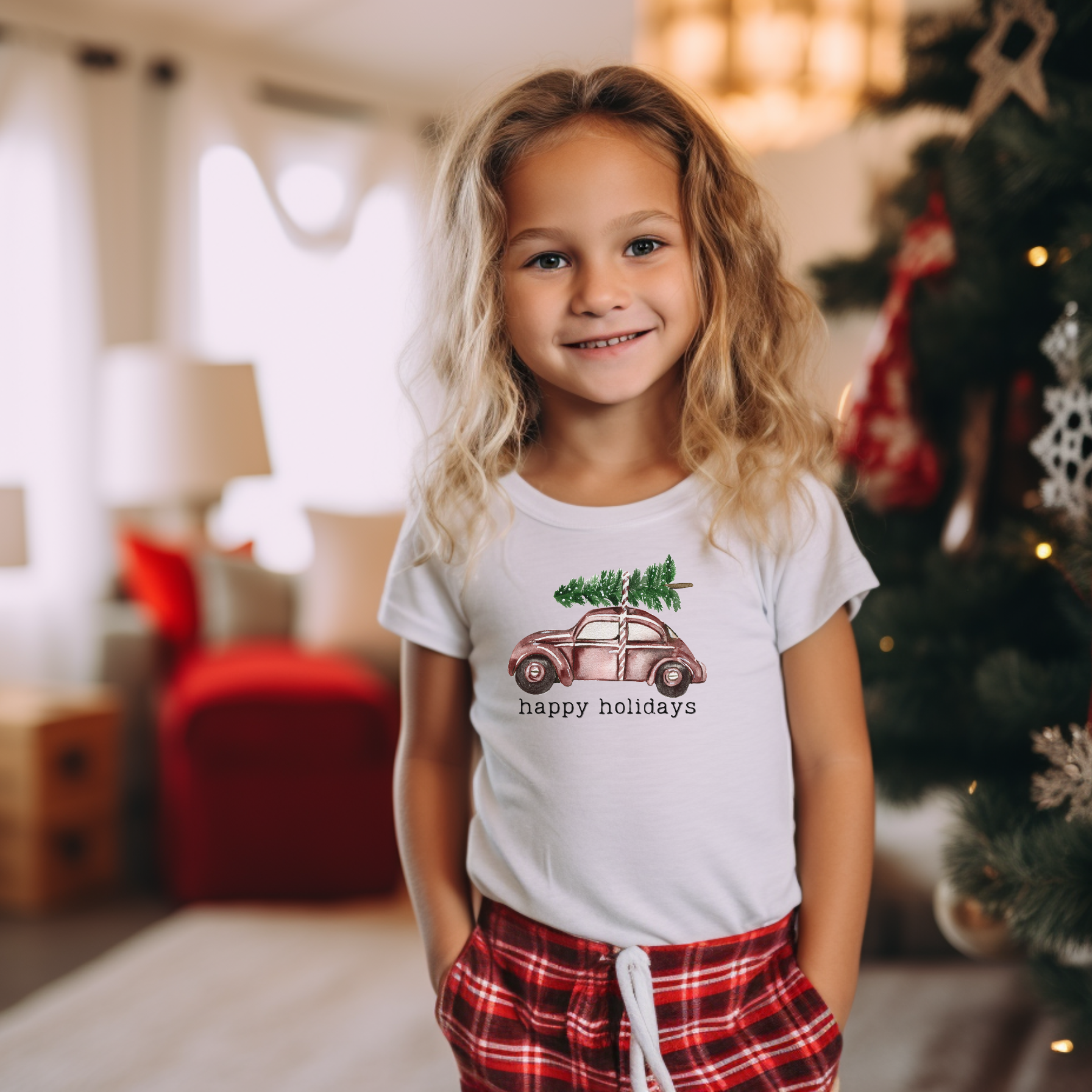 Happy Holidays Car Toddler T-Shirt