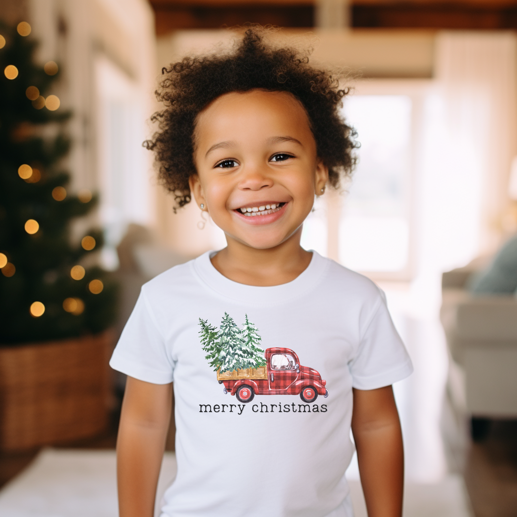 Merry Christmas Truck Toddler T-Shirt