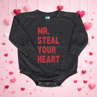 Mr. Steal Your Heart Bubble Romper