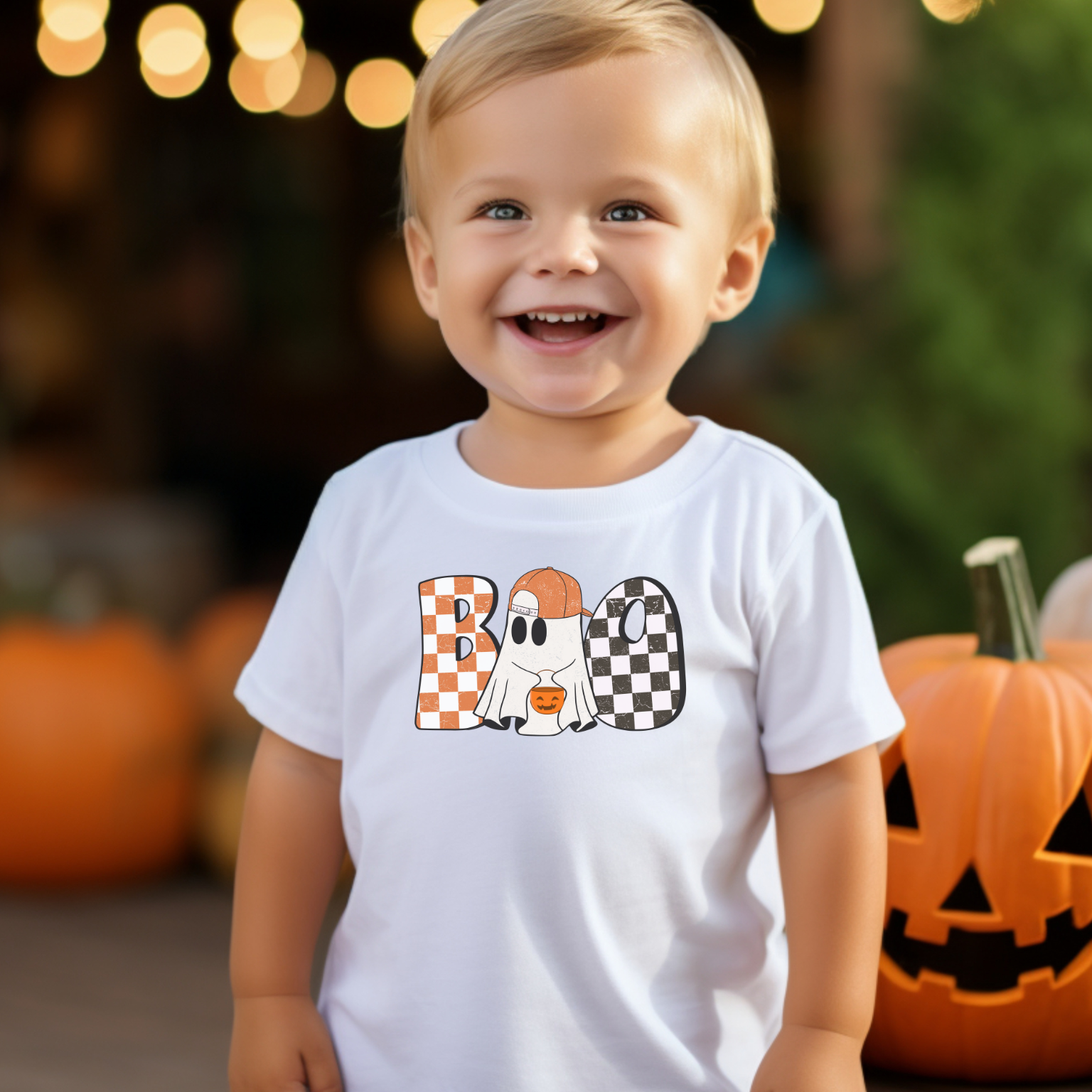 Checkered Boo Toddler T-Shirt