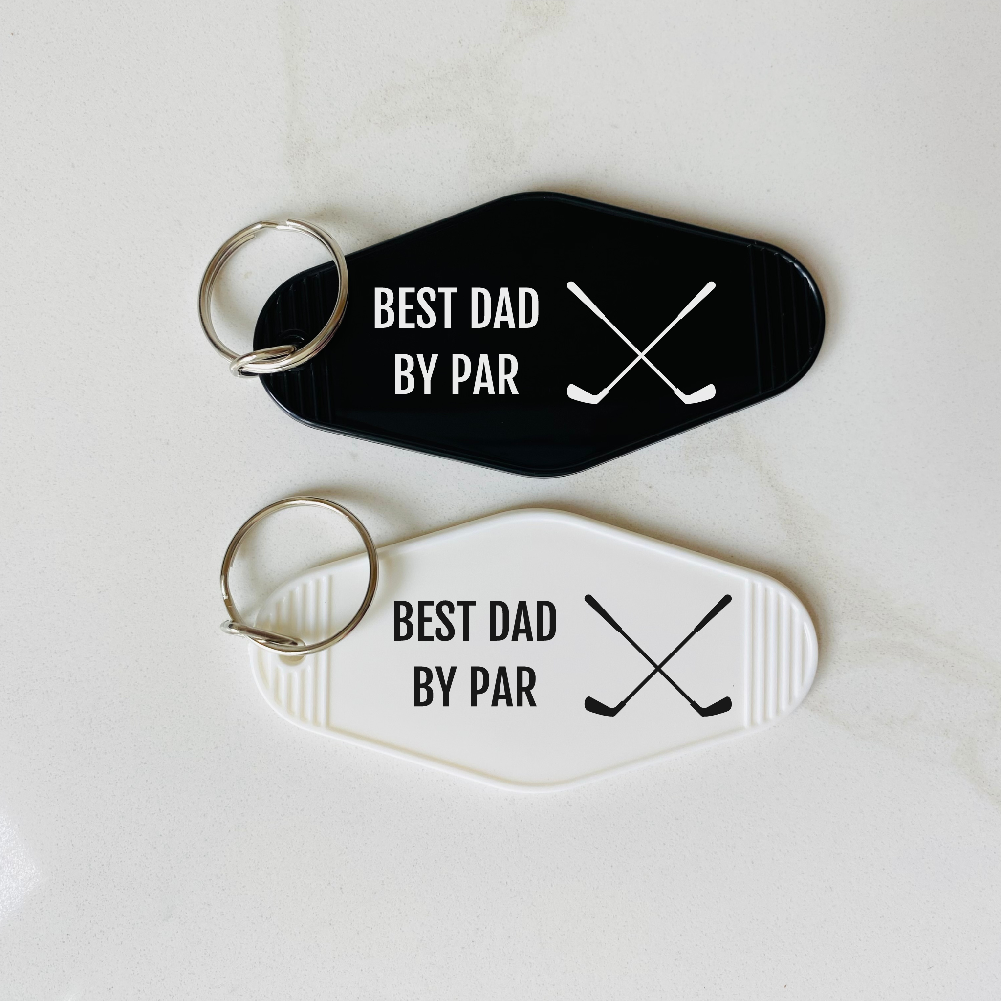 Best Dad By Par Motel Keychain