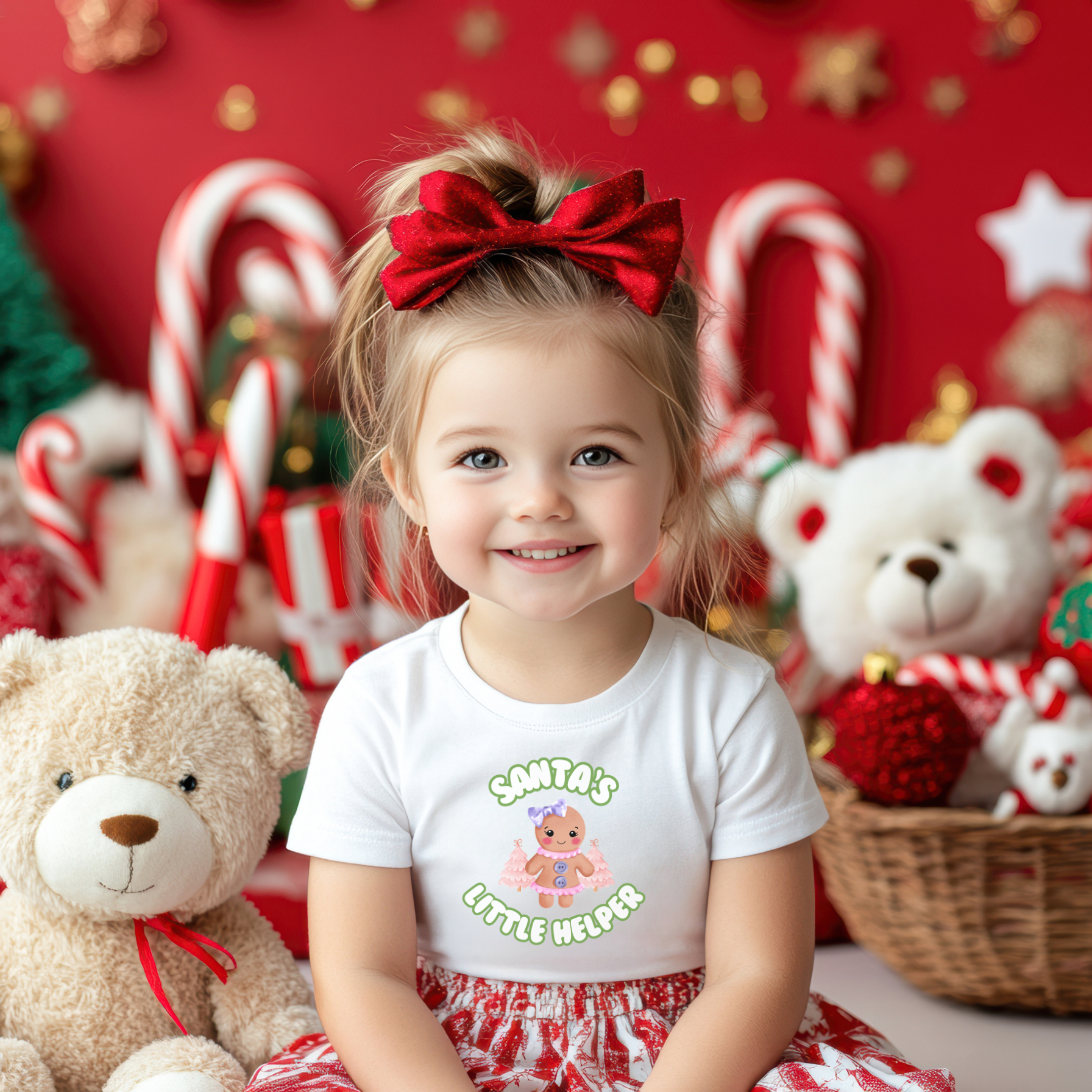 Santa's Little Helper Gingerbread Toddler T-Shirt