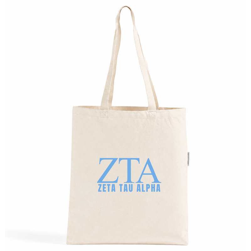 Zeta Tau Alpha Letters Tote Bag