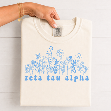 Zeta Tau Alpha Flowers T-Shirt