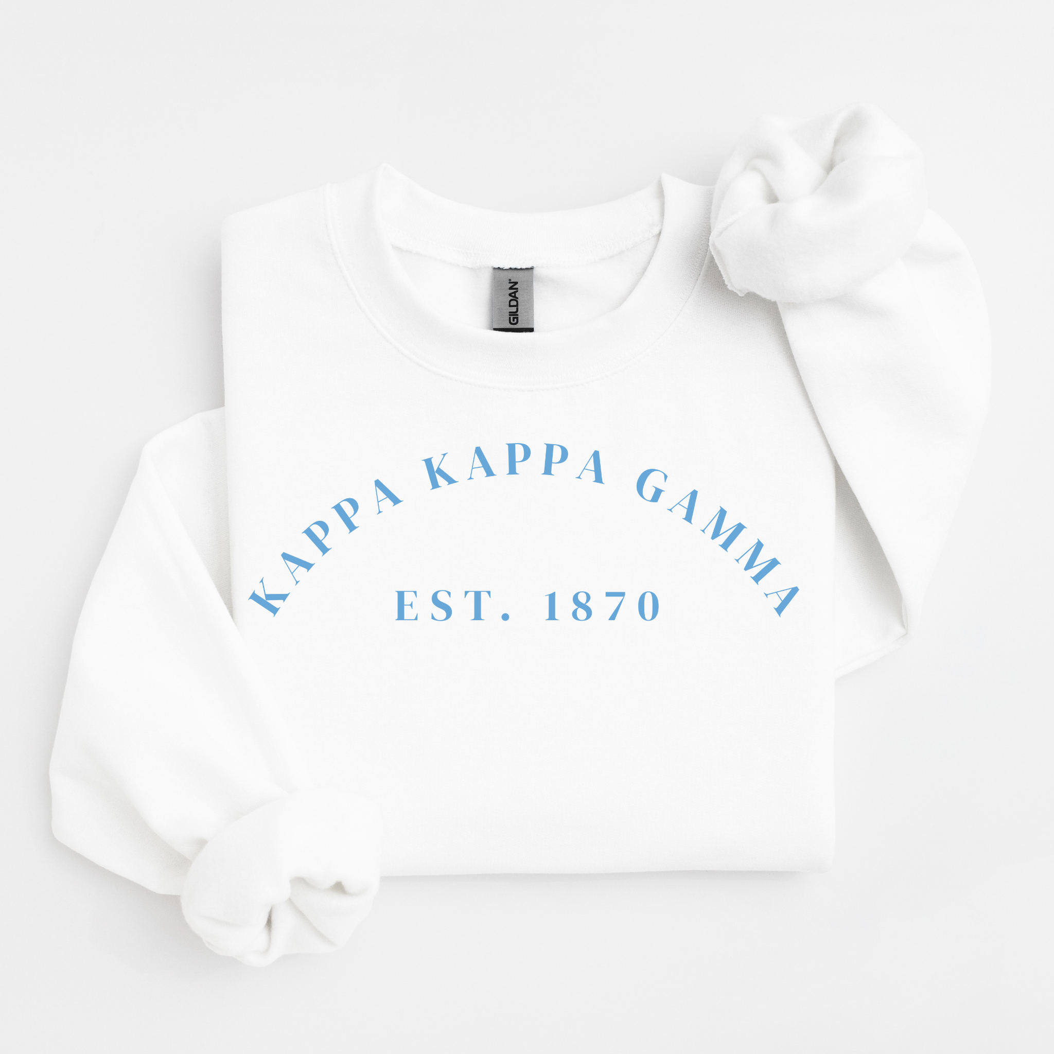Kappa Kappa Gamma Est 1870 Blue Letters Sweater
