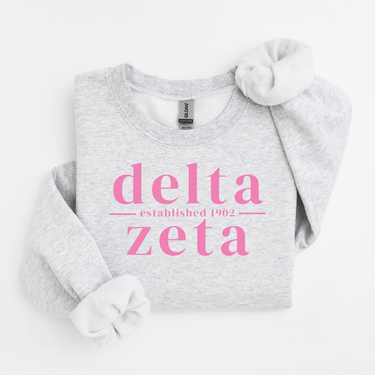 Delta Zeta Pink Letters Sweater