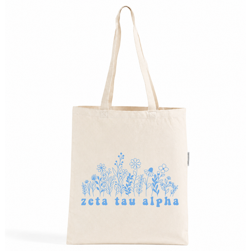 Zeta Tau Alpha Flowers Tote Bag