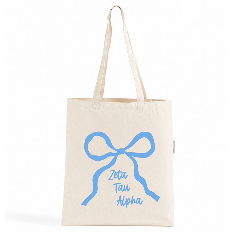 Zeta Tau Alpha Bow Tote Bag