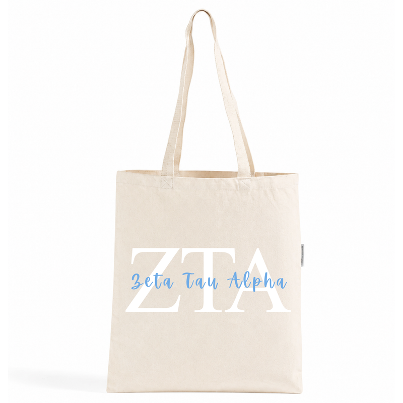 Zeta Tau Alpha Classic Letters Tote Bag