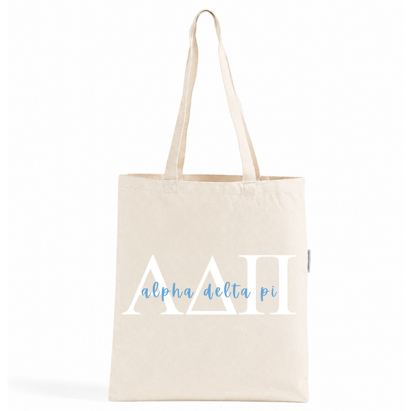 Alpha Delta Pi Classic Letters Tote Bag