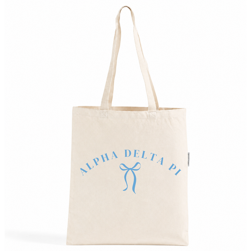 Alpha Delta Pi Ribbon Tote Bag