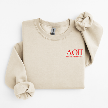 Alpha Omicron Pi Cardinal Letters Sweater