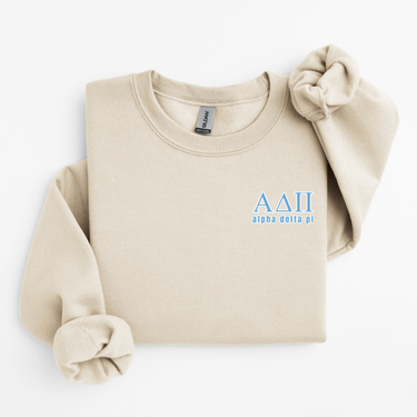 Alpha Delta Pi Blue Letters Sweater