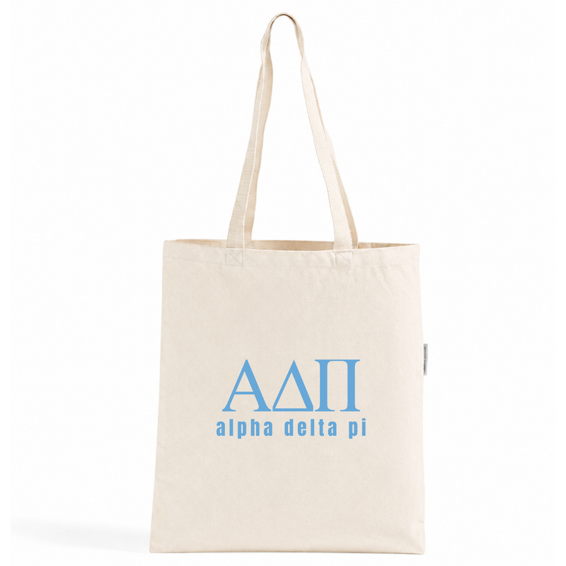 Alpha Delta Pi Letters Tote Bag