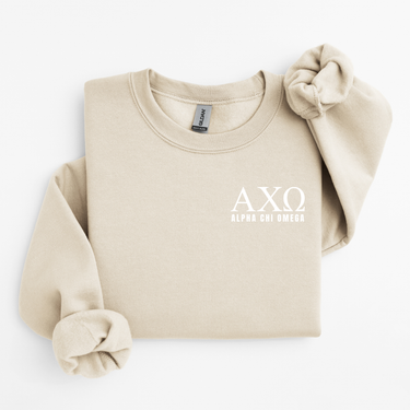 Alpha Chi Omega White Letters Sweater