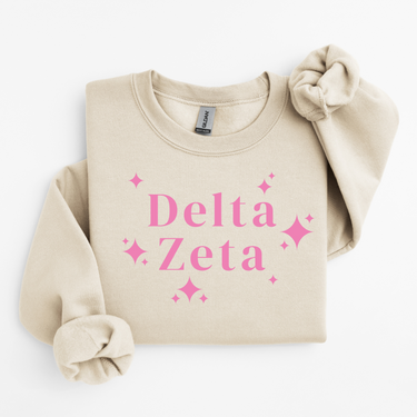 Delta Zeta Pink Stars Sweater