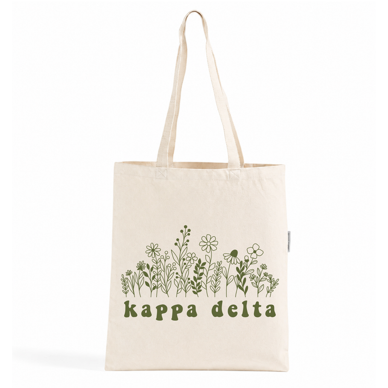 Kappa Delta Flowers Tote Bag