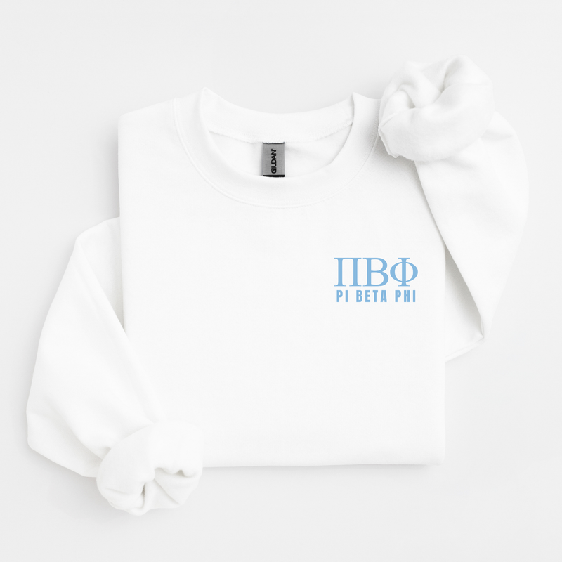 Pi Beta Phi Blue Letters Sweater