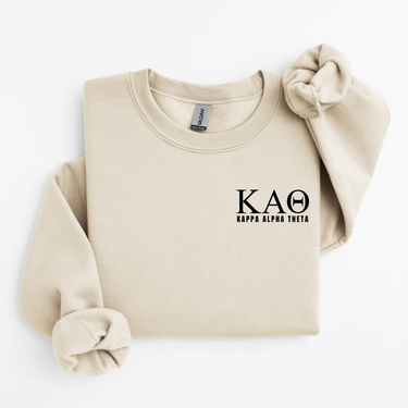 Kappa Alpha Theta Black Letters Sweater