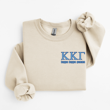 Kappa Kappa Gamma Blue Letters Sweater