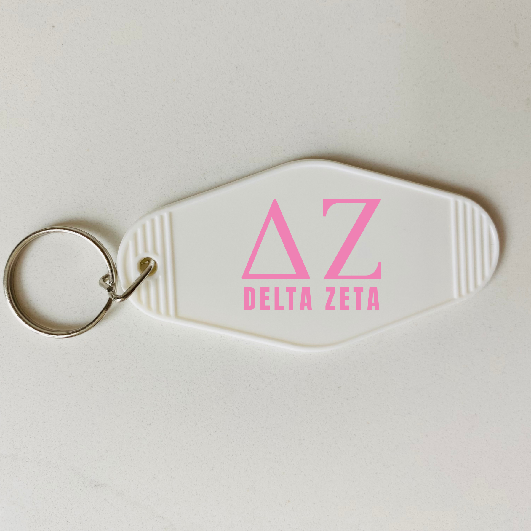 Delta Zeta Retro Motel Keychain