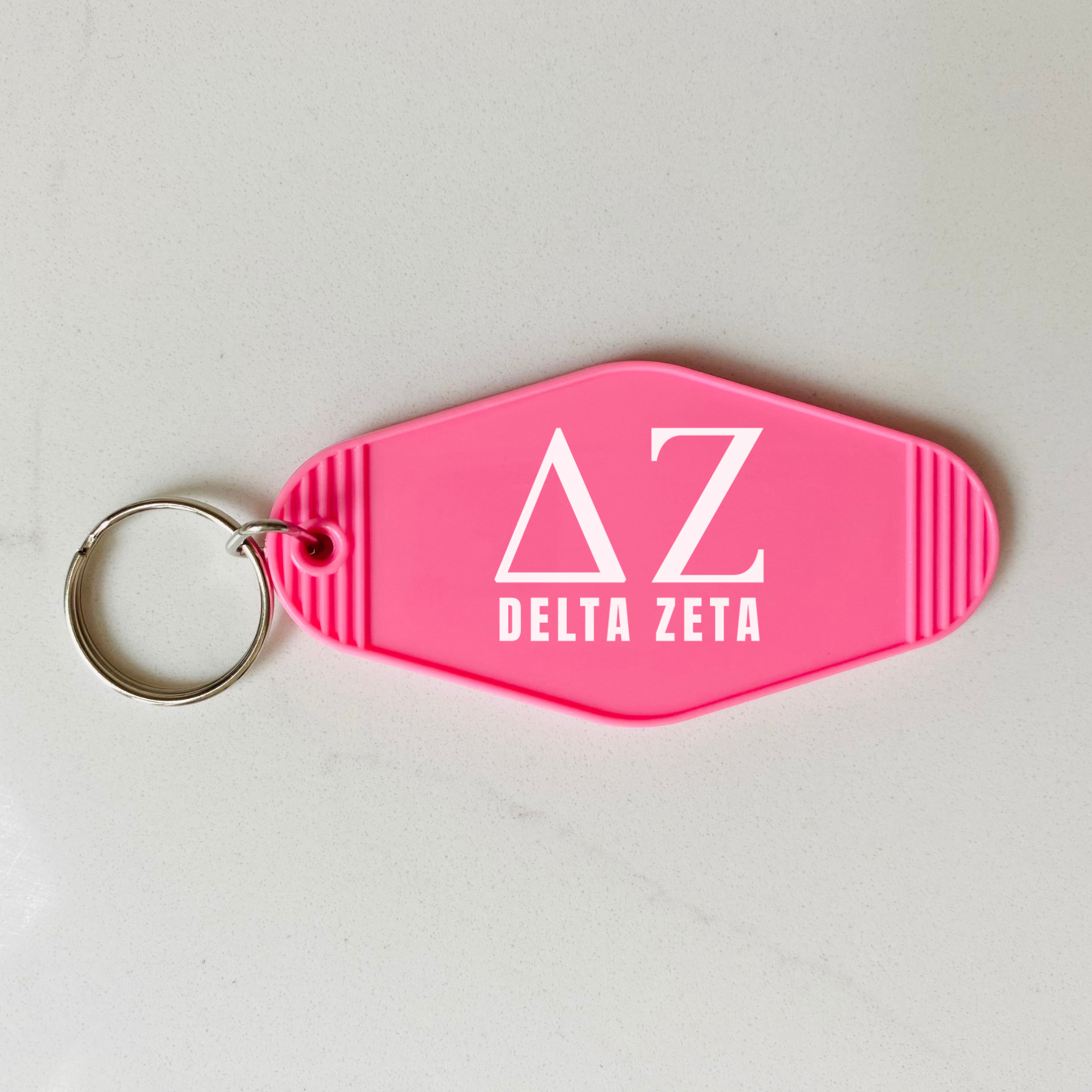 Delta Zeta Retro Motel Keychain
