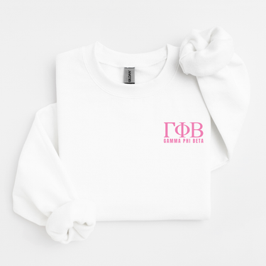 Gamma Phi Beta Pink Letters Sweater