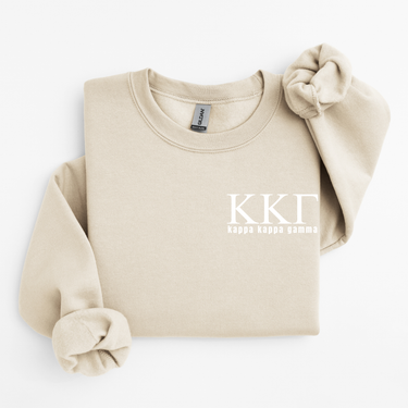 Kappa Kappa Gamma White Letters Sweater