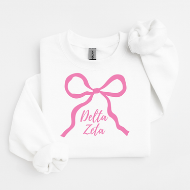 Delta Zeta Pink Bow Sweater