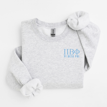 Pi Beta Phi Blue Letters Sweater