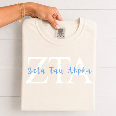 Zeta Tau Alpha Classic Letters T-Shirt