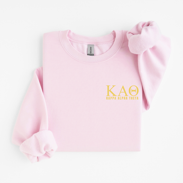 Kappa Alpha Theta Gold Letters Sweater