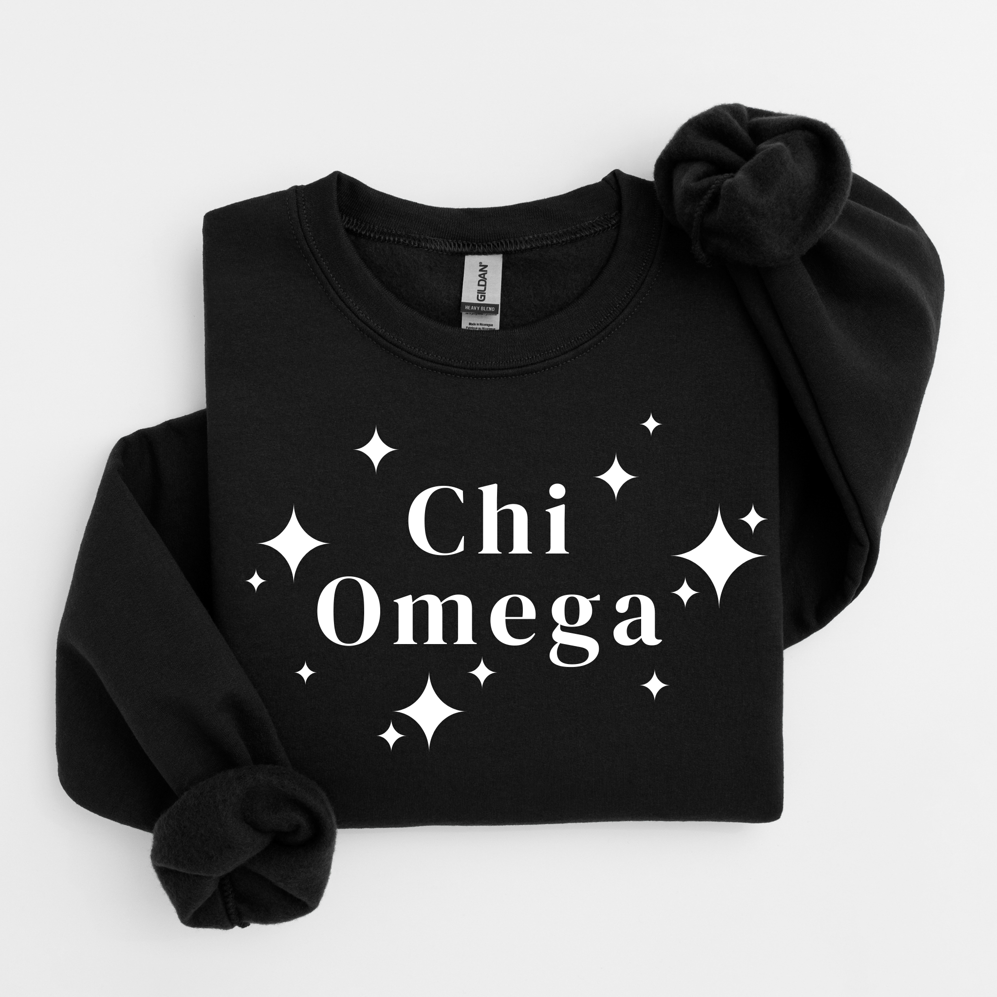 Chi Omega White Stars Sweater
