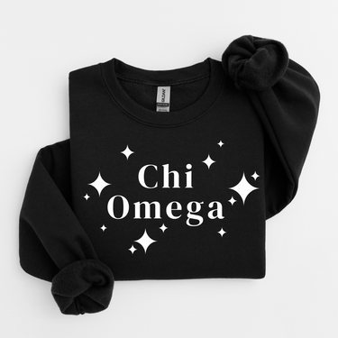 Chi Omega White Stars Sweater