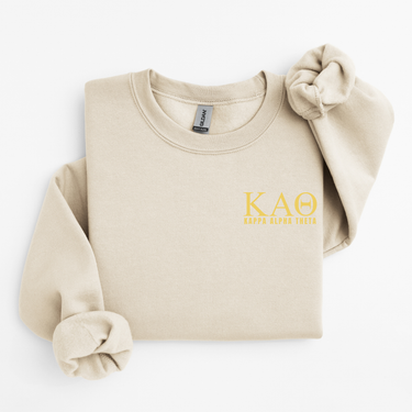 Kappa Alpha Theta Gold Letters Sweater