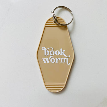 Book Worm Keychain with Tassel