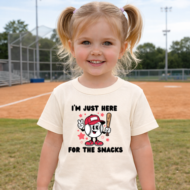 Just Here for the Baseball Snacks Toddler T-Shirt