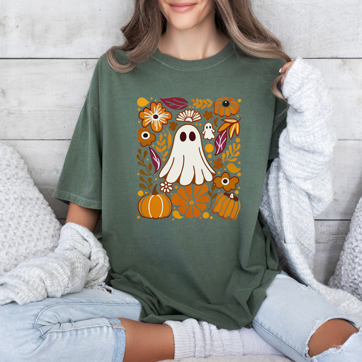 Boho Halloween Ghost T-Shirt