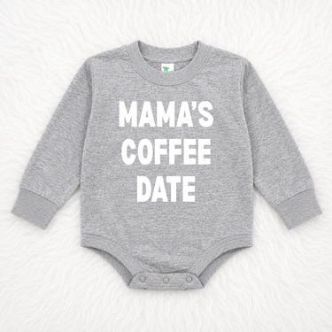 Mama's Coffee Date Bubble Romper