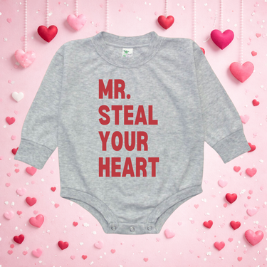 Mr. Steal Your Heart Bubble Romper