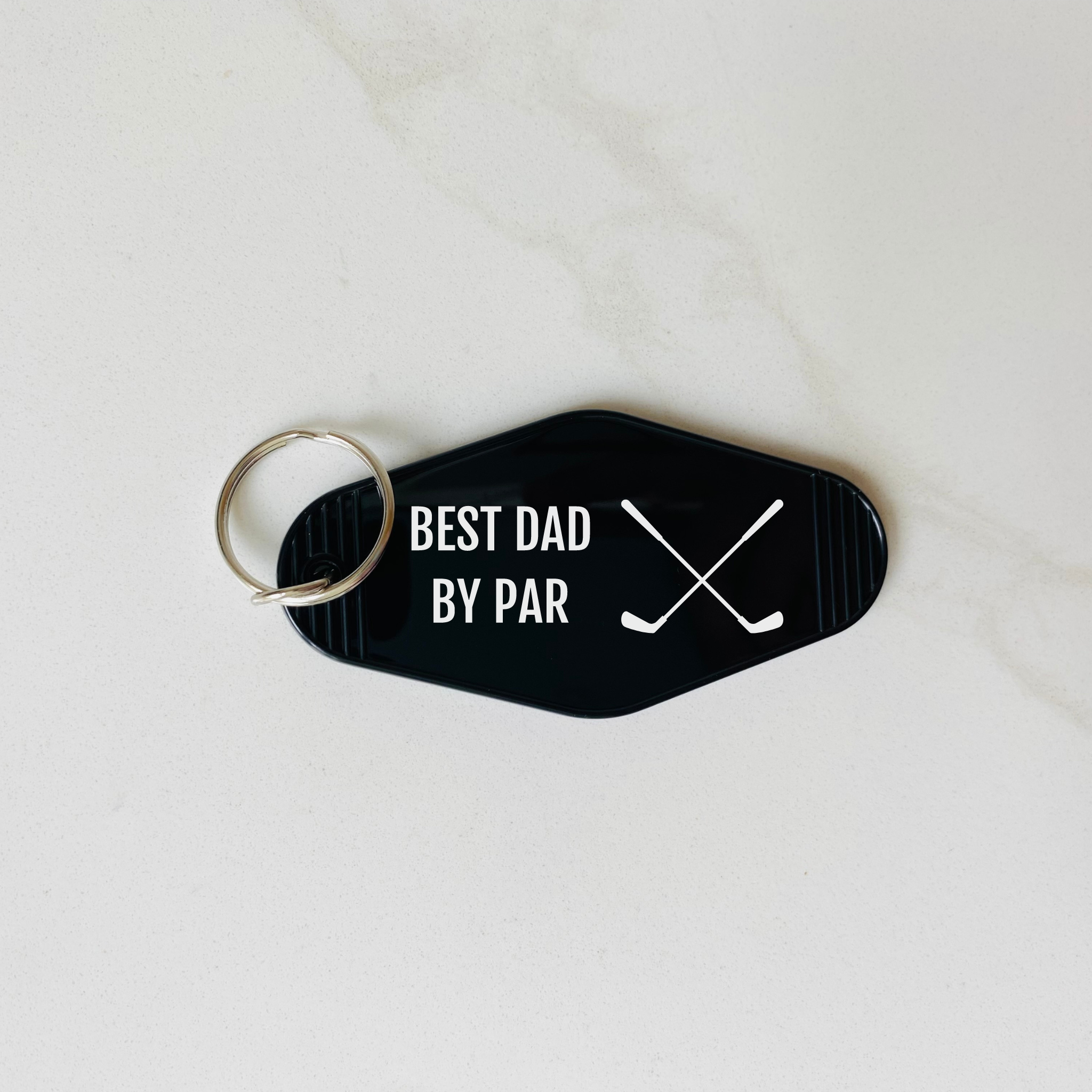 Best Dad By Par Motel Keychain