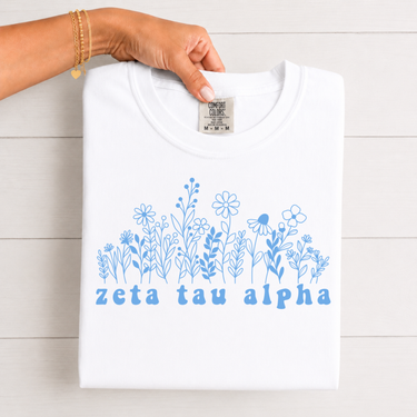 Zeta Tau Alpha Flowers T-Shirt