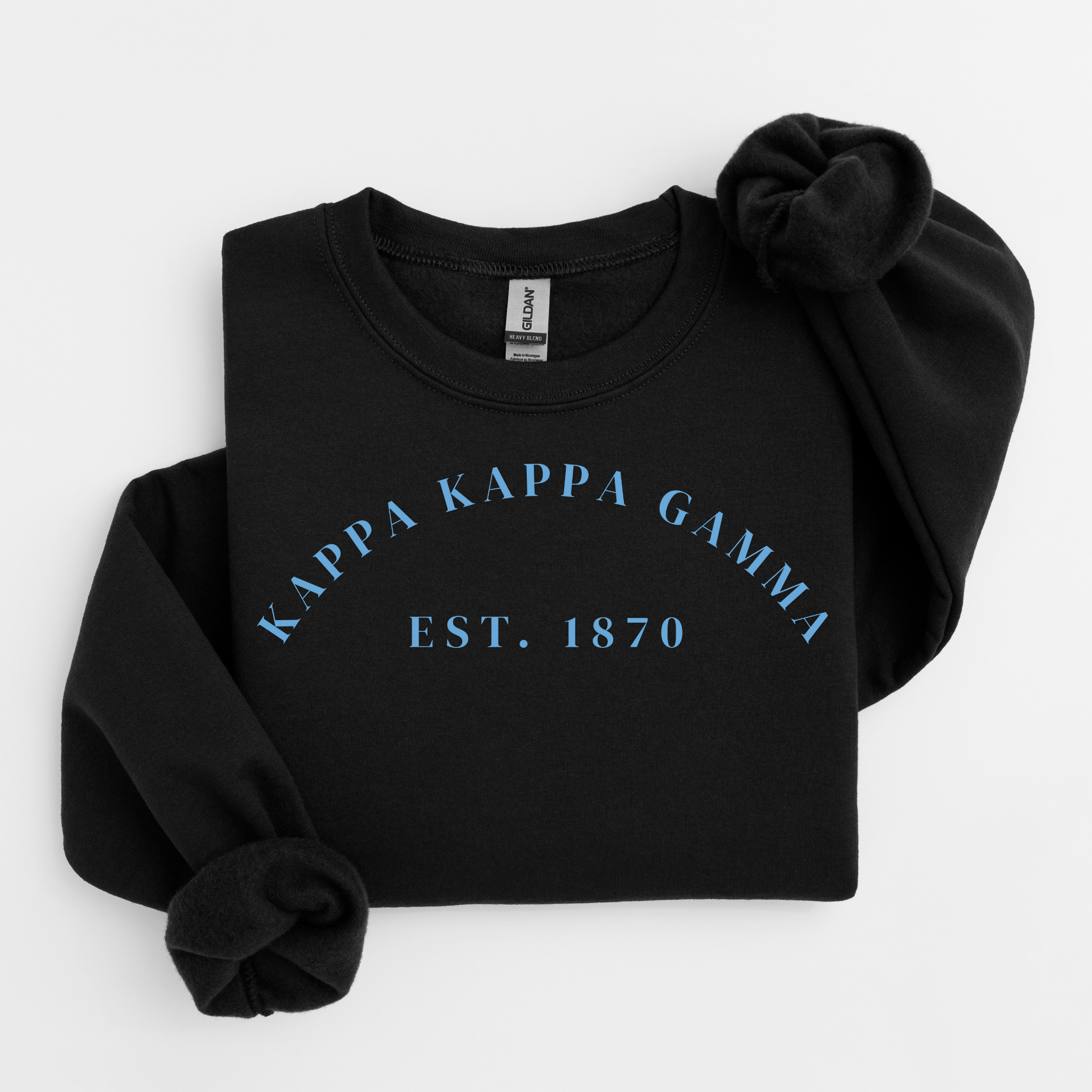 Kappa Kappa Gamma Est 1870 Blue Letters Sweater