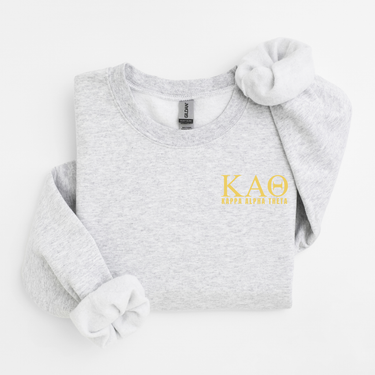 Kappa Alpha Theta Gold Letters Sweater