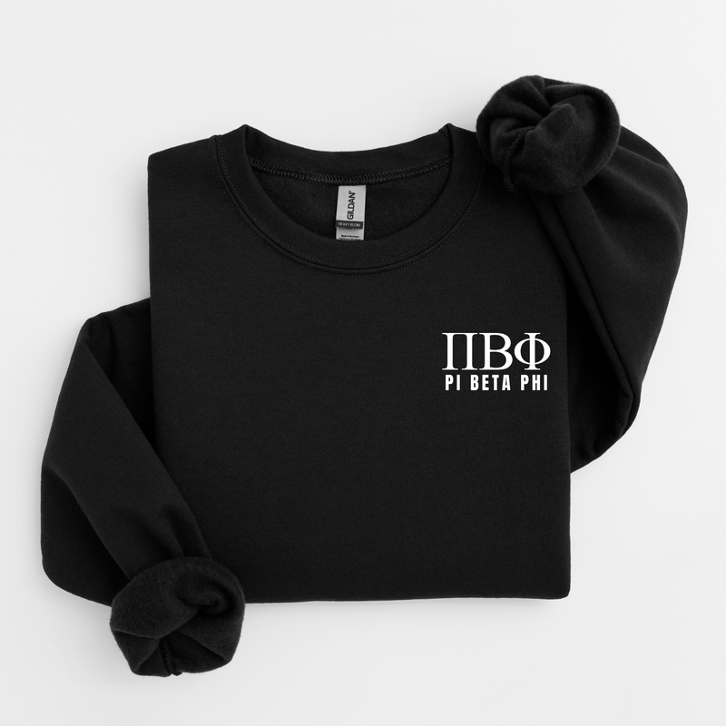 Pi Beta Phi White Letters Sweater