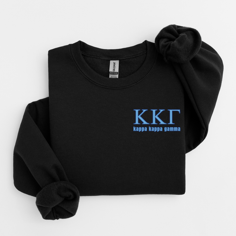 Kappa Kappa Gamma Blue Letters Sweater